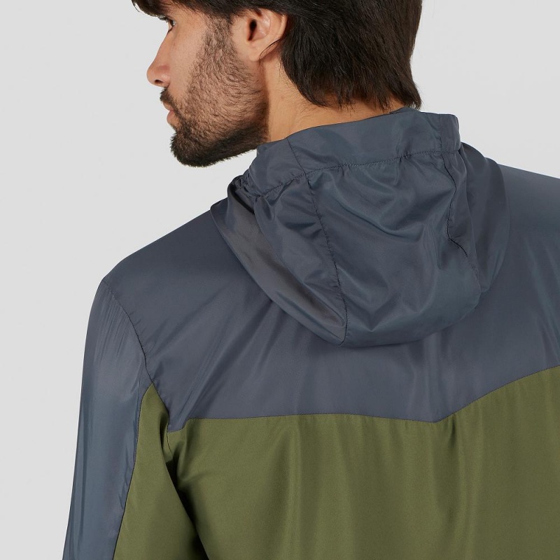 Salomon Agile Wind Laufjacke Grün | 35278-LUGZ