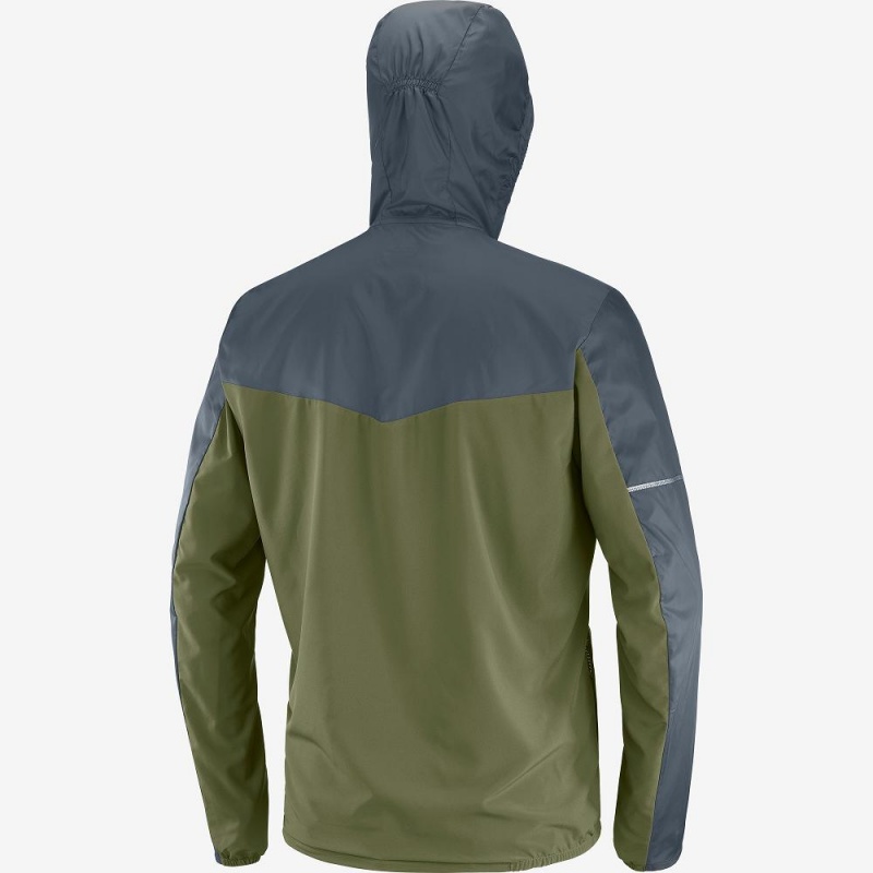 Salomon Agile Wind Laufjacke Grün | 35278-LUGZ