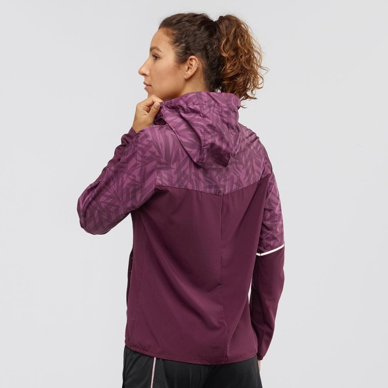 Salomon Agile Wind Laufjacke Lila | 25190-OXVY