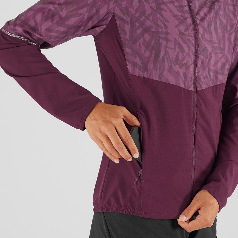 Salomon Agile Wind Laufjacke Lila | 25190-OXVY