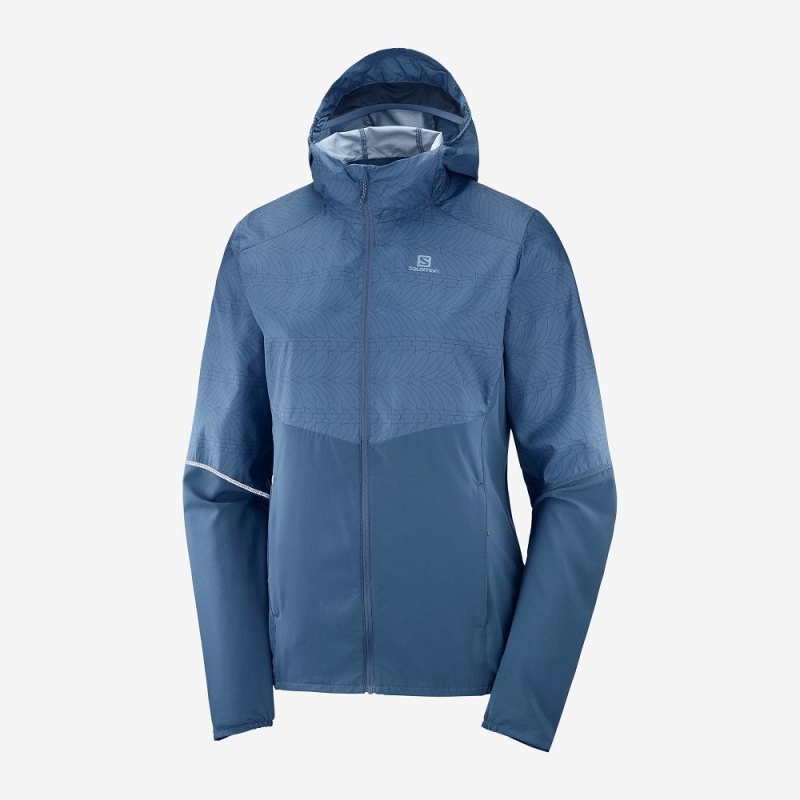 Salomon Agile Wind Laufjacke Navy | 63540-LBWO