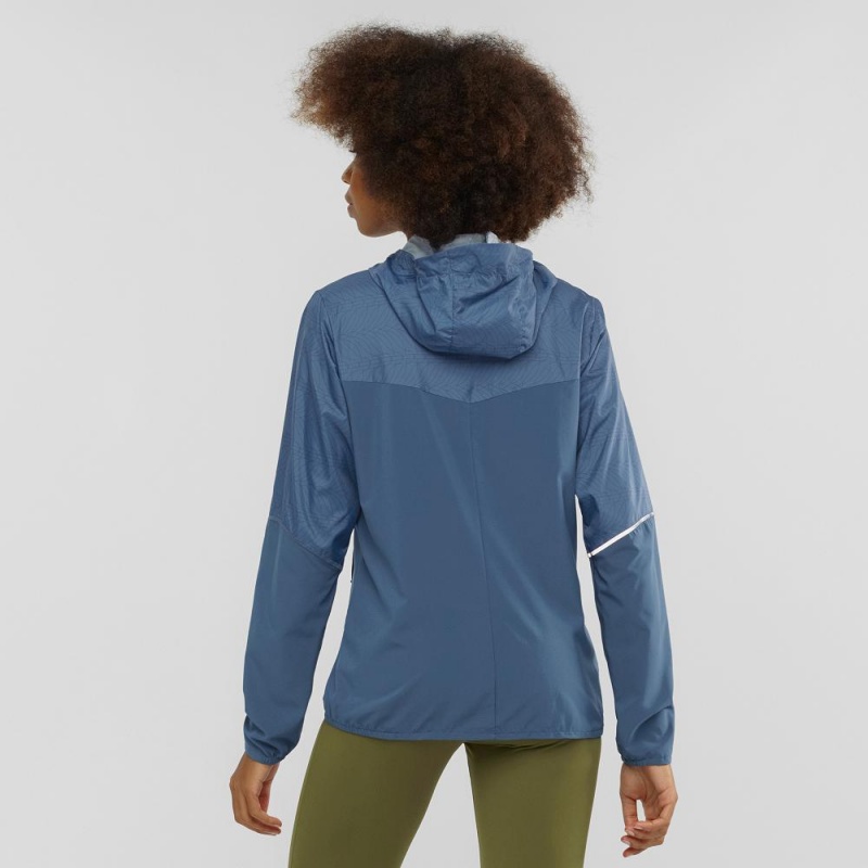 Salomon Agile Wind Laufjacke Navy | 63540-LBWO