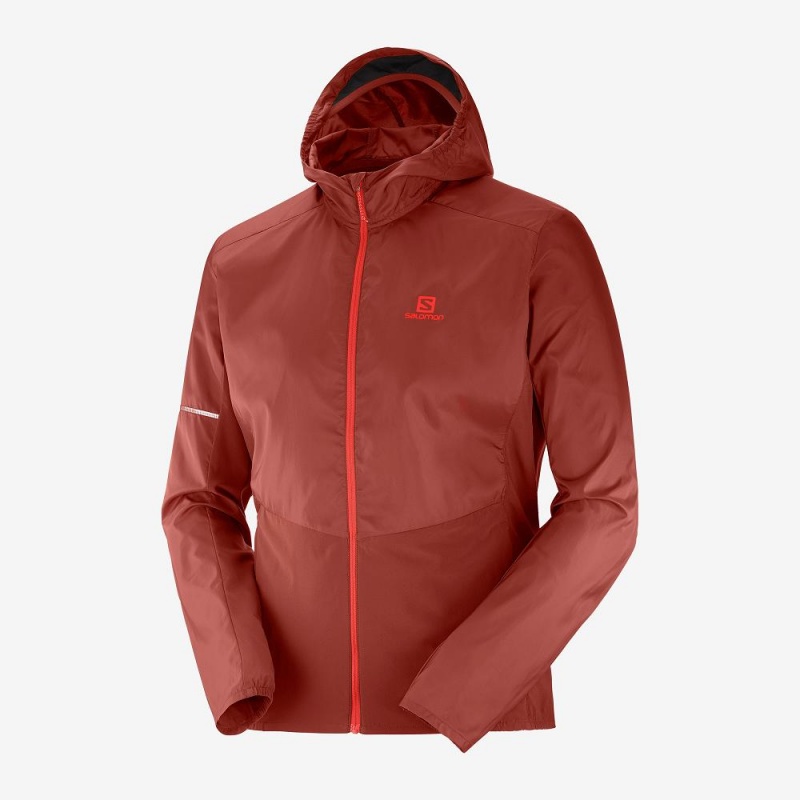 Salomon Agile Wind Laufjacke Rot | 75429-NOLT