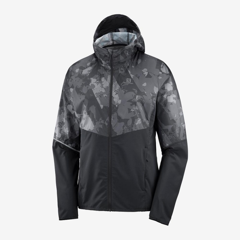 Salomon Agile Wind Laufjacke Schwarz | 76193-GETD