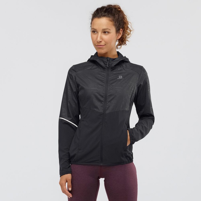 Salomon Agile Wind Laufjacke Schwarz | 84931-ZWTD