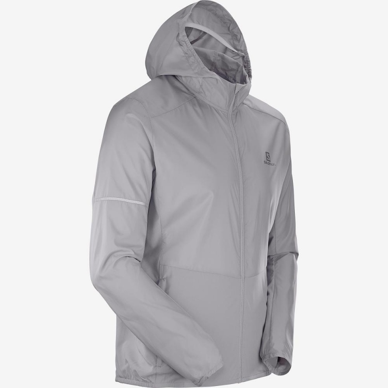 Salomon Agile Wind Laufjacke Silber | 32578-ZTNQ