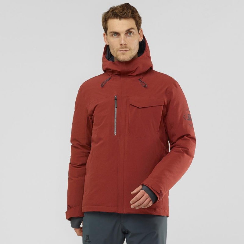 Salomon Arctic Down Jacket M Skijacken Rot | 74965-EQTJ