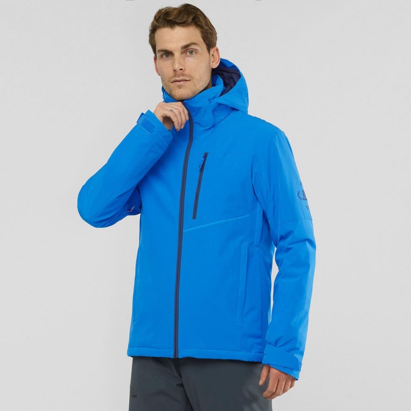 Salomon Blast Jacket M Skijacken Blau | 79864-XAJT