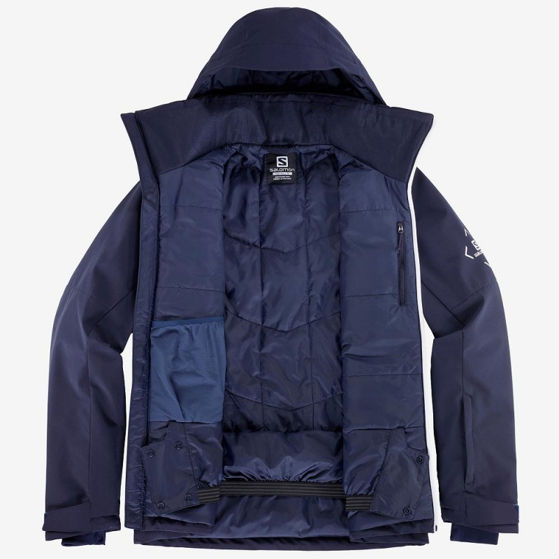 Salomon Blast Jacket M Skijacken Navy | 80419-IFBT