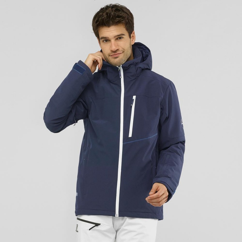 Salomon Blast Jacket M Skijacken Navy | 80419-IFBT