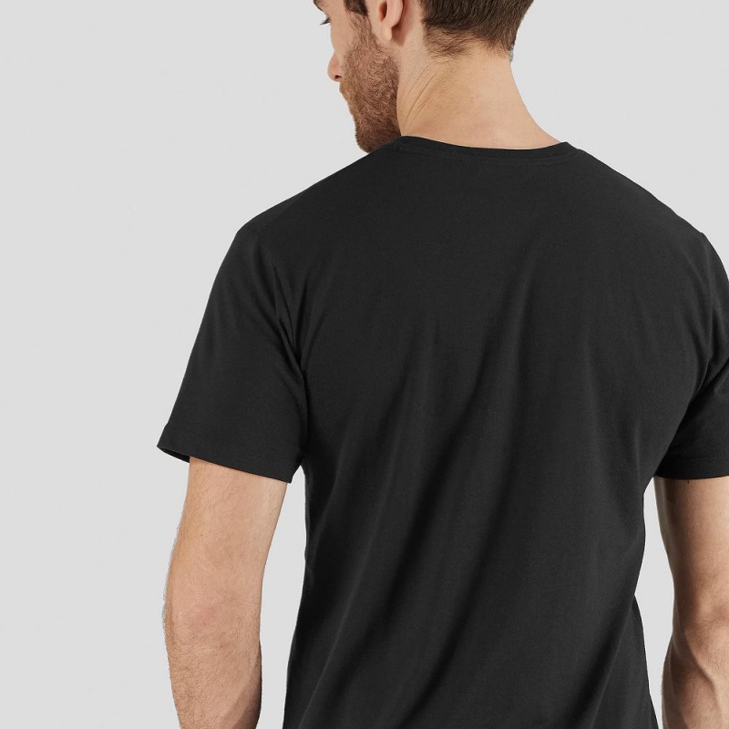 Salomon Blend Logo Tee M T-shirts Schwarz | 84126-RKIQ