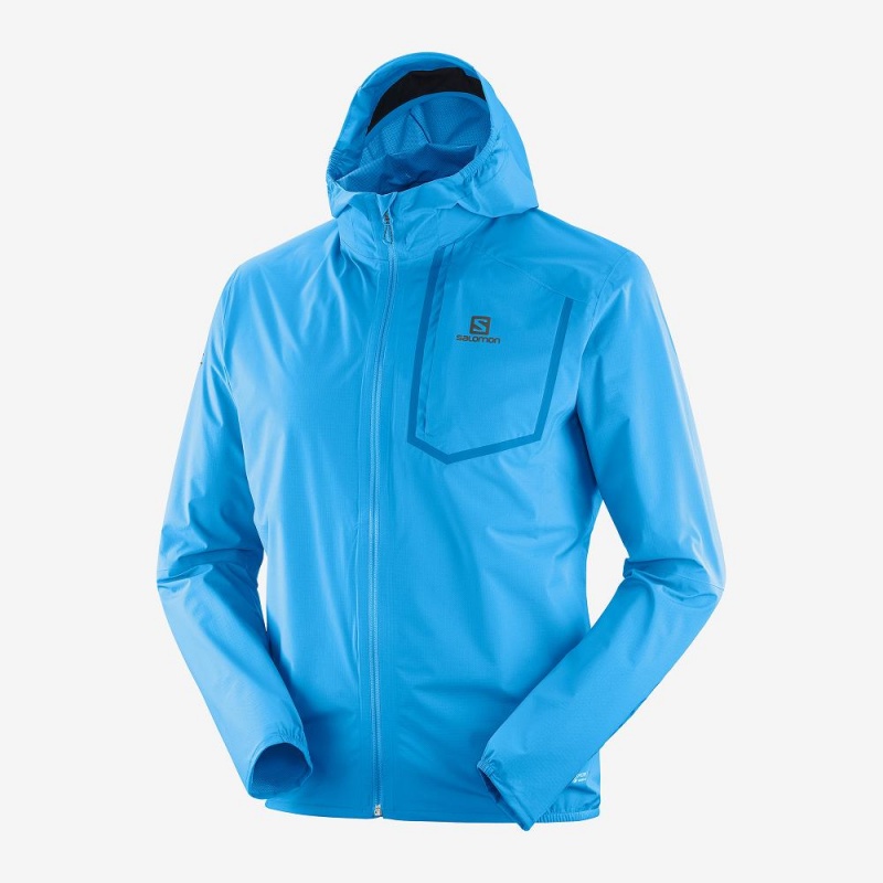 Salomon Bonatti Pro Wp Jkt M Laufjacke Blau | 12436-WBVQ