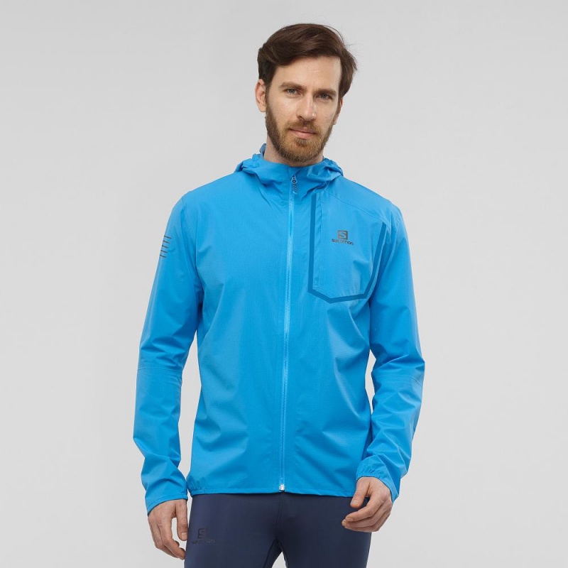 Salomon Bonatti Pro Wp Jkt M Laufjacke Blau | 12436-WBVQ