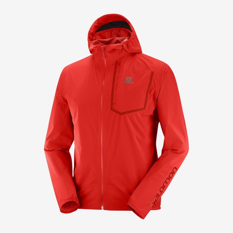 Salomon Bonatti Pro Wp Jkt M Laufjacke Rot | 20879-SLUM