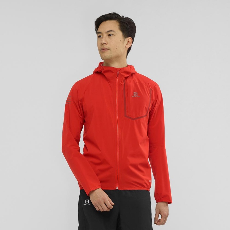 Salomon Bonatti Pro Wp Jkt M Laufjacke Rot | 20879-SLUM