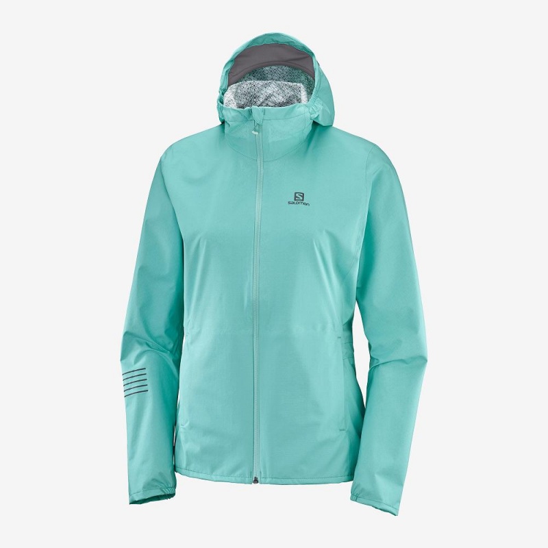 Salomon Bonatti Wasserdichte Laufjacke Grün | 42710-SACM