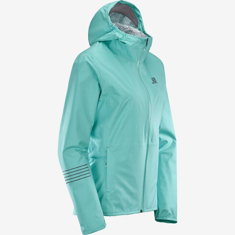 Salomon Bonatti Wasserdichte Laufjacke Grün | 42710-SACM