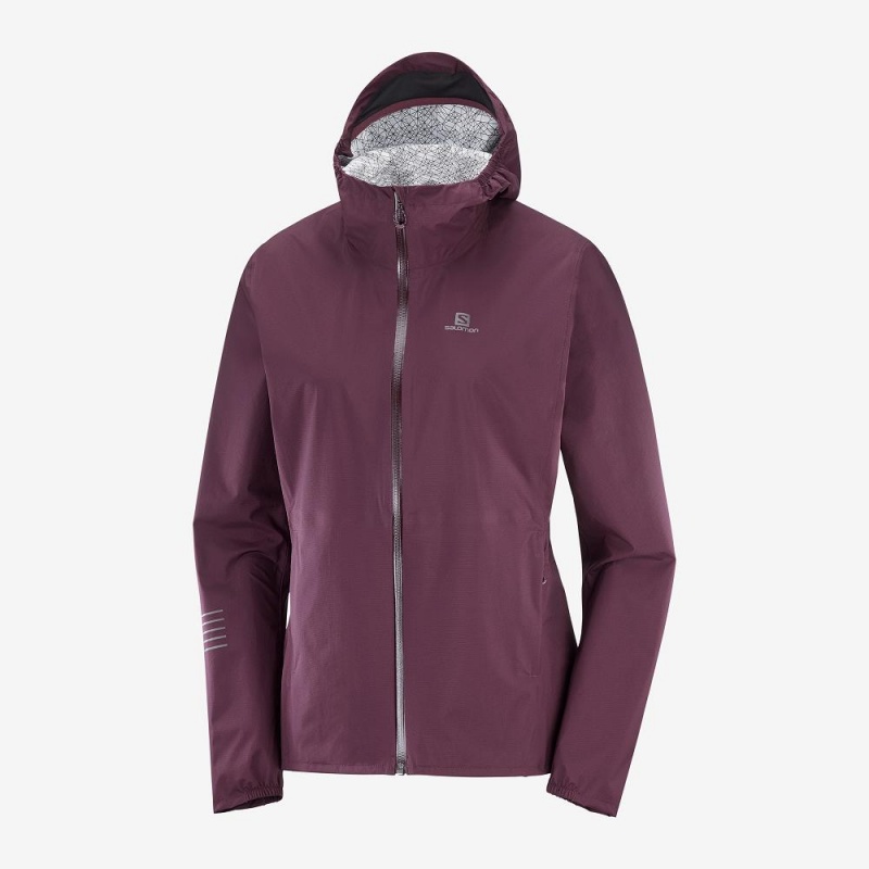 Salomon Bonatti Wasserdichte Laufjacke Lila | 65819-JXKY