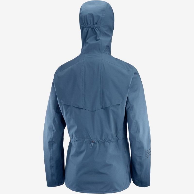 Salomon Bonatti Wasserdichte Laufjacke Navy | 02865-ZAMG