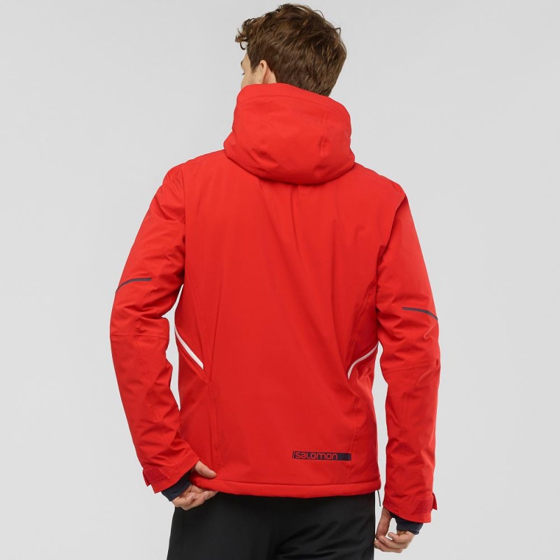 Salomon Brilliant Skijacken Rot | 34709-KVMN