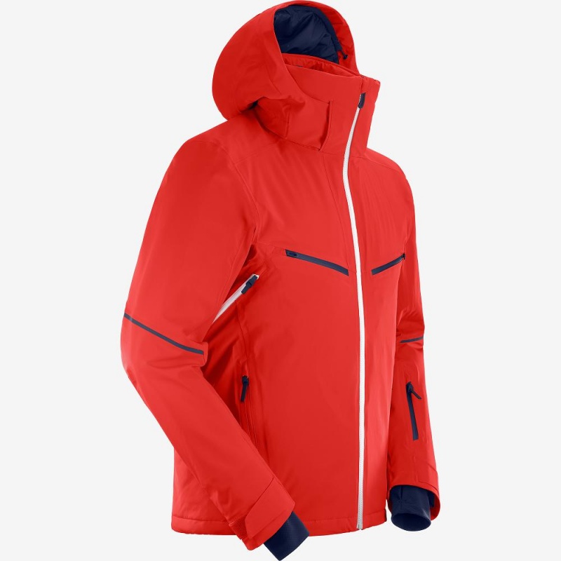 Salomon Brilliant Skijacken Rot | 34709-KVMN