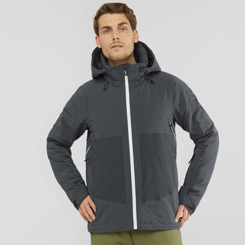 Salomon Epic Jacket M Skijacken Gray | 06541-PTUZ