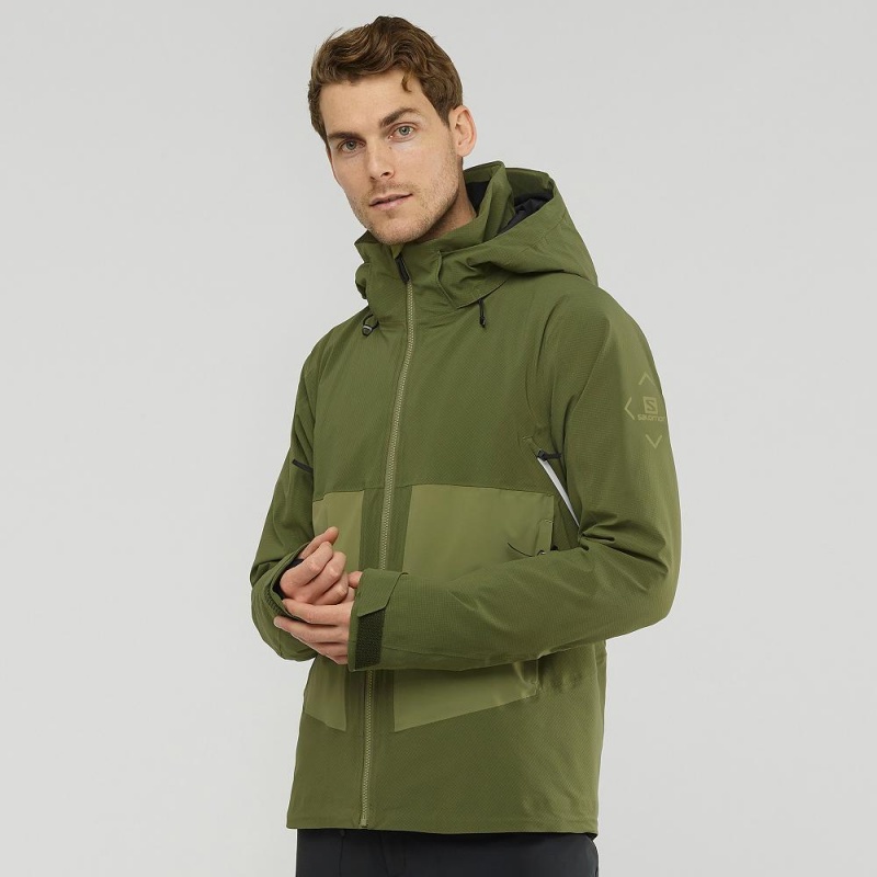 Salomon Epic Jacket M Skijacken Grün | 70891-BHFM