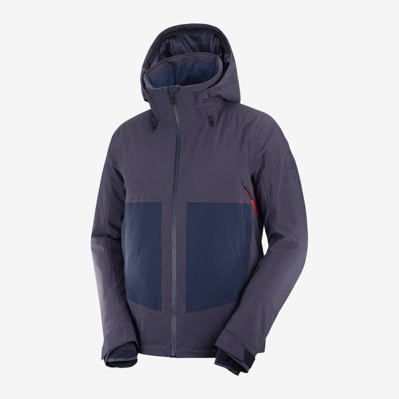 Salomon Epic Jacket M Skijacken Navy | 89230-FTNI