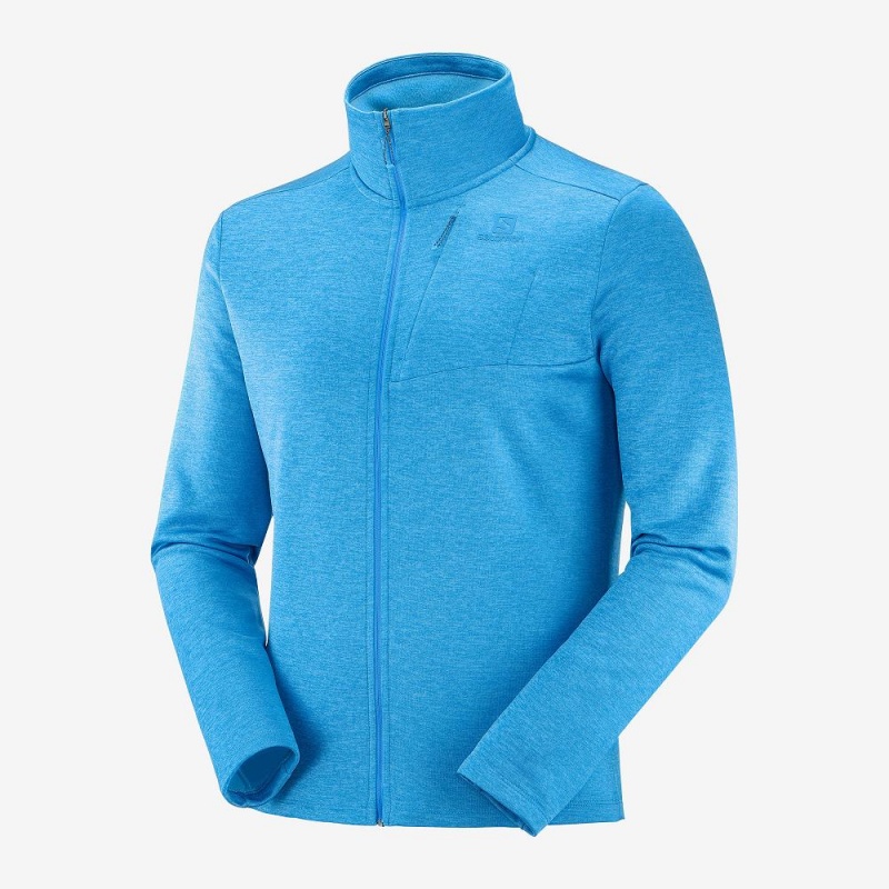 Salomon Essential Lightwarm Heather Skijacken Blau | 35920-XMKE