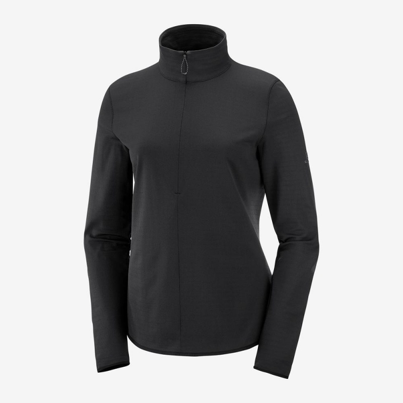 Salomon Essential Lightwarm Pullover Schwarz | 41623-MGTU