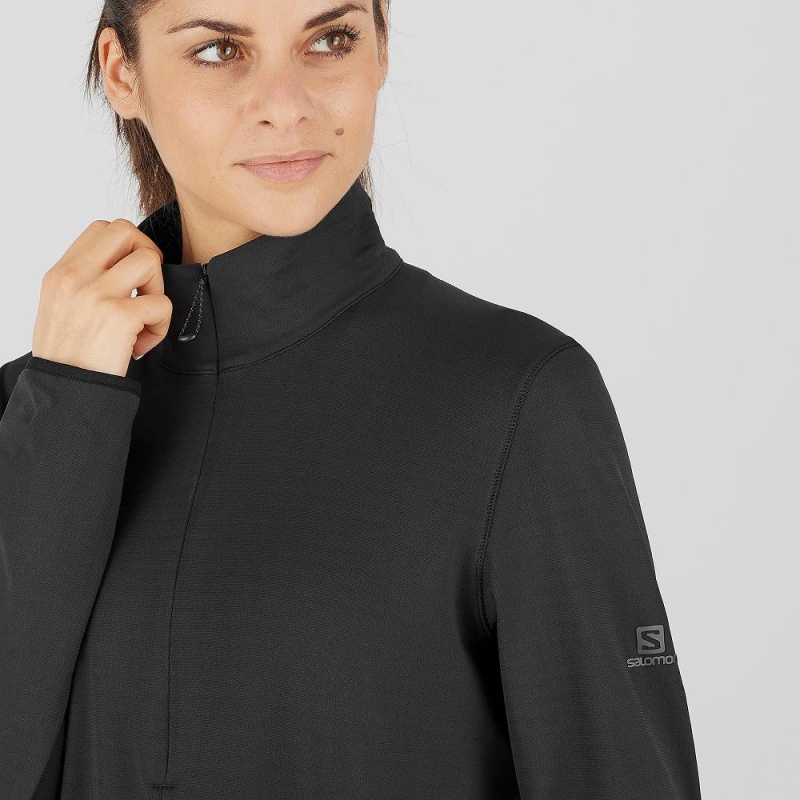 Salomon Essential Lightwarm Pullover Schwarz | 41623-MGTU