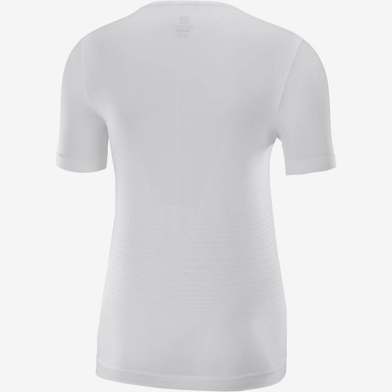 Salomon Essential Move On Seamless T-shirts Weiß | 96572-ZJLH