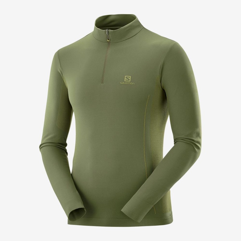 Salomon Essential Seamless Laufjacke Grün | 04961-MJEZ