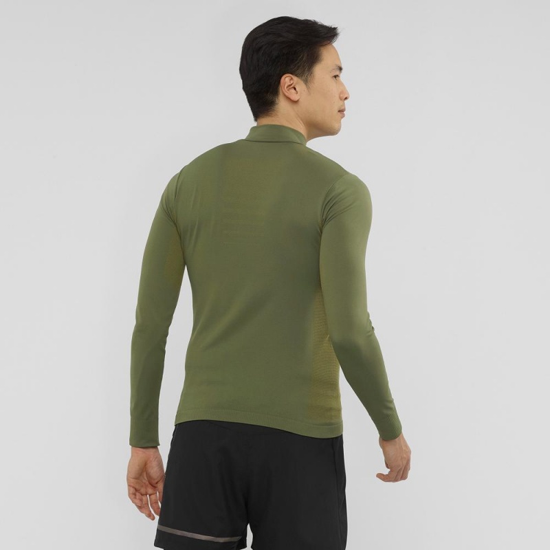 Salomon Essential Seamless Laufjacke Grün | 04961-MJEZ