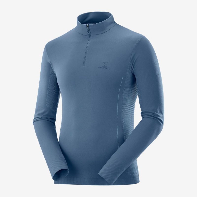 Salomon Essential Seamless Laufjacke Navy | 15302-DZAY