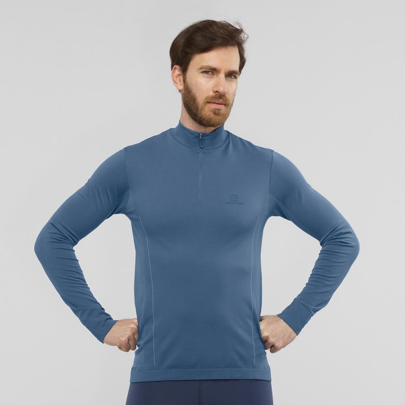 Salomon Essential Seamless Laufjacke Navy | 15302-DZAY