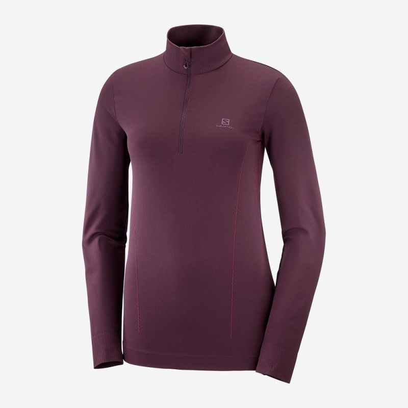 Salomon Essential Seamless Pullover Lila | 41528-GRYX