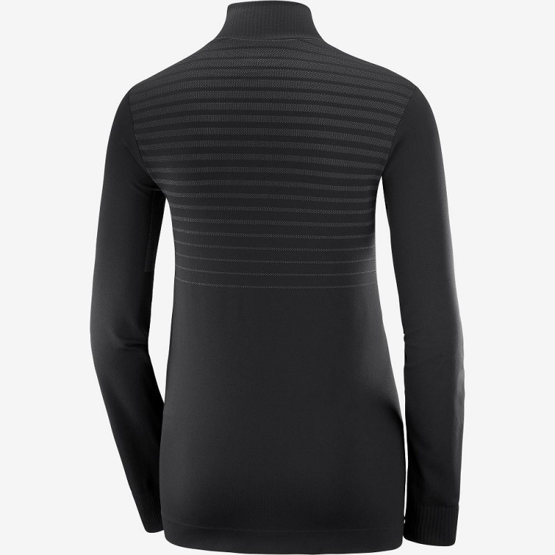 Salomon Essential Seamless Pullover Schwarz | 71640-DJOP