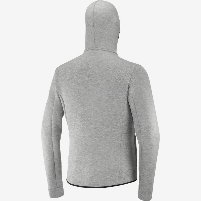 Salomon Essential Warm Hoodie Gray | 17564-NOLF