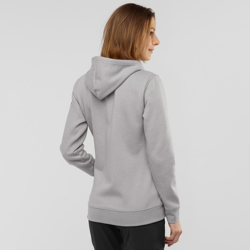 Salomon Essential Warm Hoodie Gray | 31670-CKRG