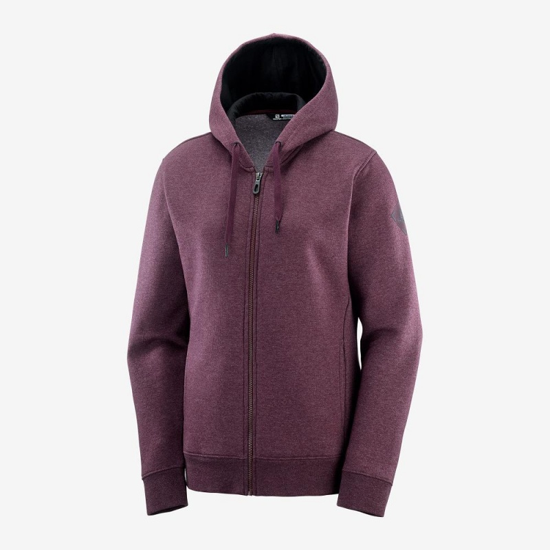 Salomon Essential Warm Hoodie Lila | 60124-DSFM