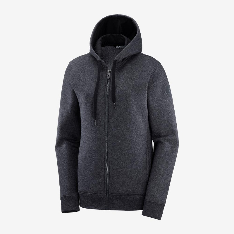 Salomon Essential Warm Hoodie Schwarz | 30716-SFWR