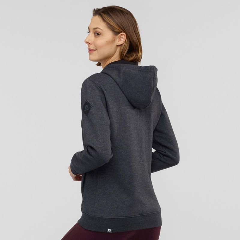 Salomon Essential Warm Hoodie Schwarz | 30716-SFWR