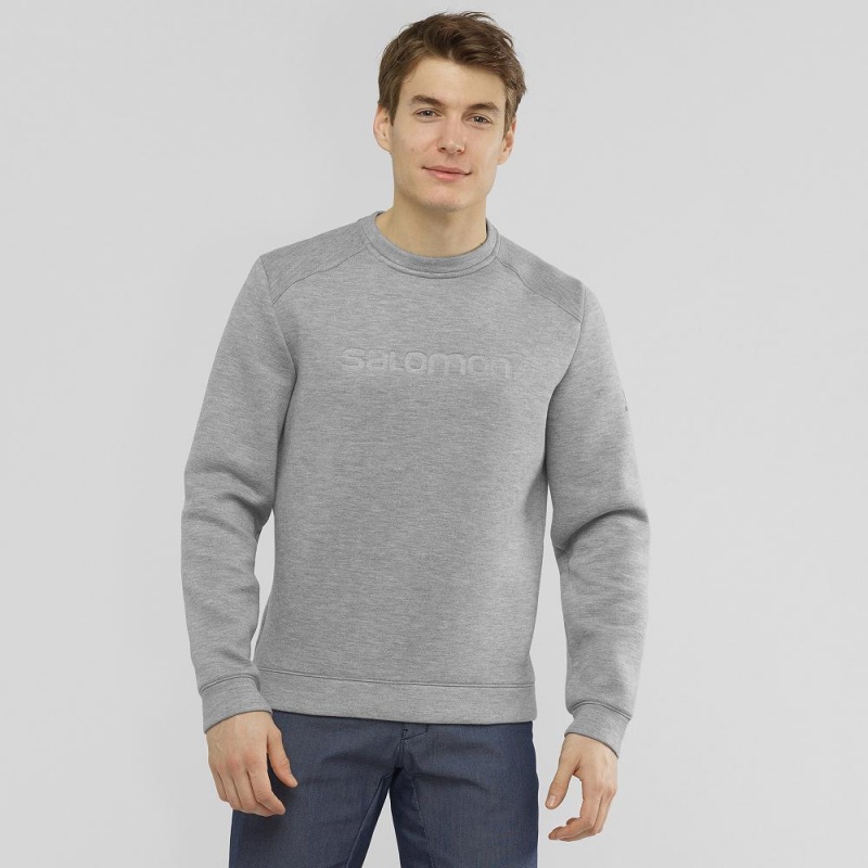 Salomon Essential Warm Pullover Gray | 83725-VBFY