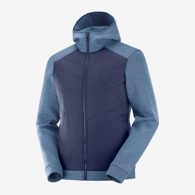 Salomon Essential Xwarm Hybrid Hoodie Navy | 28309-SHTB