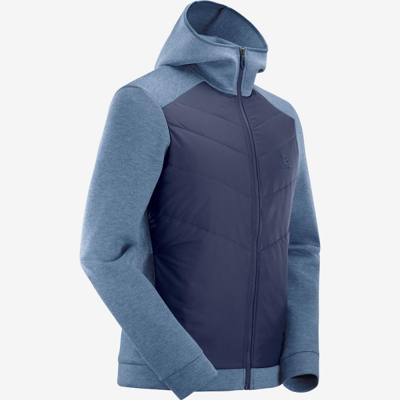 Salomon Essential Xwarm Hybrid Hoodie Navy | 28309-SHTB