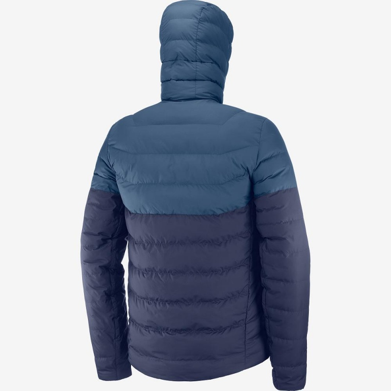 Salomon Essential Xwarm Insulated Hoodie Navy | 68405-PSTZ