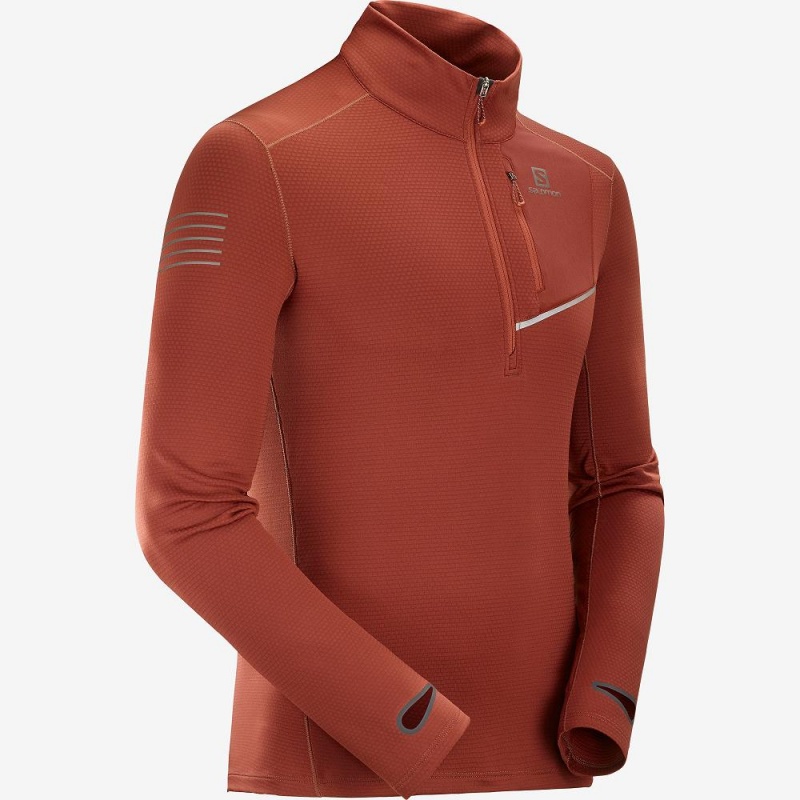 Salomon Fast Wing Mid M Laufjacke Rot | 86704-PTUO