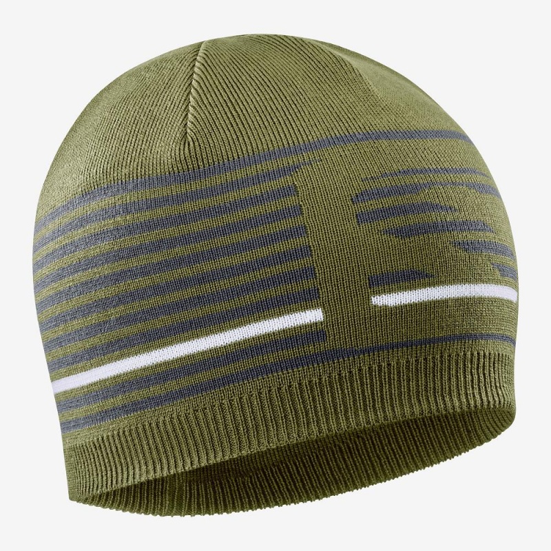 Salomon Flatspin Kurzes Beanie Hüte Grün | 21845-IUHN