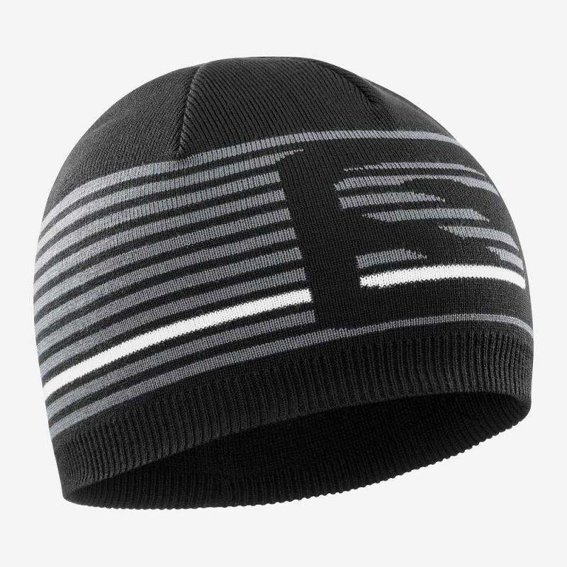 Salomon Flatspin Kurzes Beanie Hüte Schwarz | 90546-GDCV